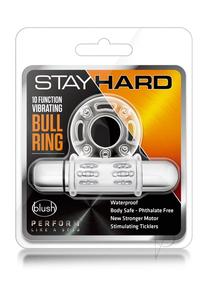 Stay Hard 10x Vibrating Bull Ring Clear